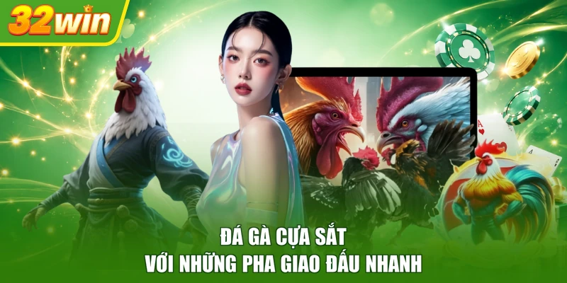Đá gà cựa sắt với những pha giao đấu nhanh  